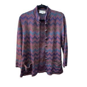 Vintage 1980s/1990s Brenda French for French/French Rags Chrevron Jacket - M?